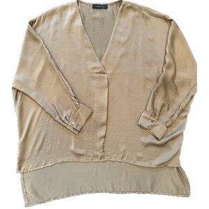 Abbeline High/Low Silk Blouse